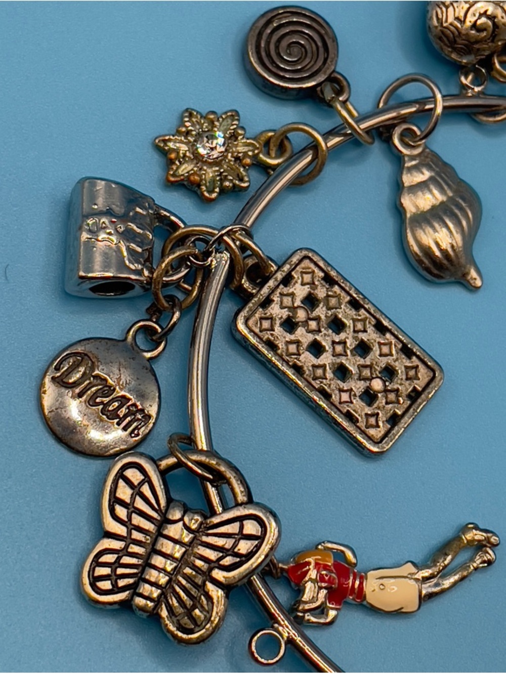 Serenity Loaded Charm Bangle • Turtle Mermaid Peace Clover • Gift Boxed - Picture 15 of 17
